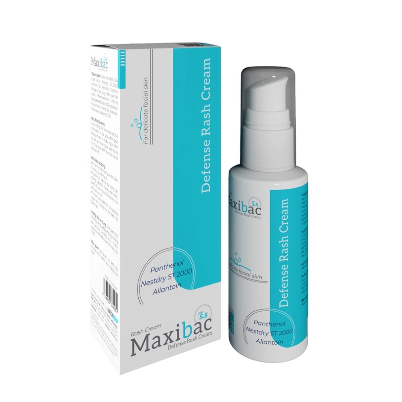 KEM HĂM Maxibac PH5.5 Tốt Nhất Cho Trẻ Sơ Sinh Chống Thấm Nước Ngược, Bảo Vệ Vượt Trội, Khô Thoáng 50g