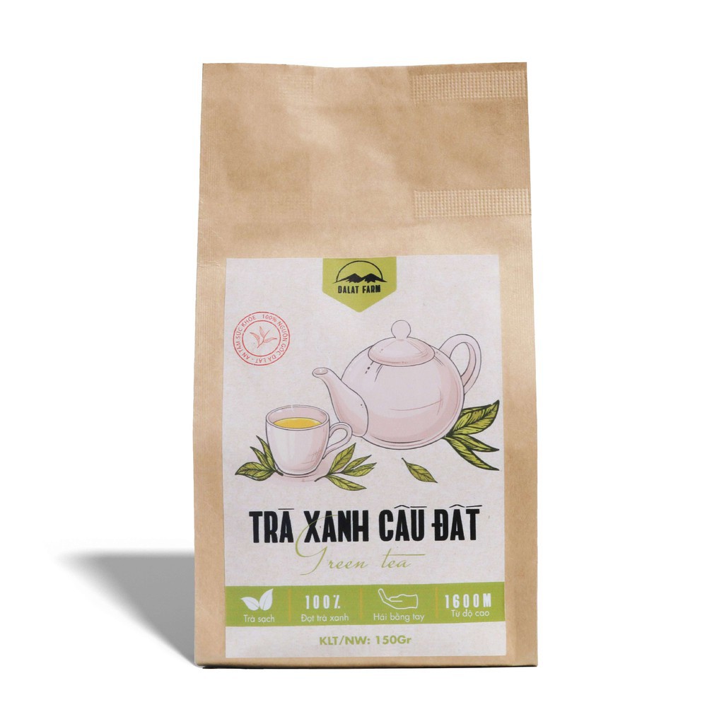 TRÀ XANH CẦU ĐẤT Dalat Farm túi giấy 150g