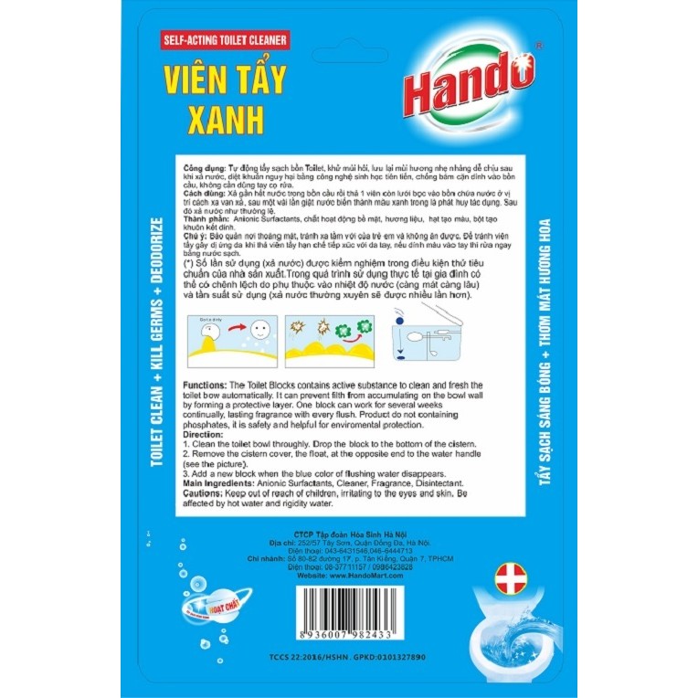 Viên tẩy và làm thơm toilet 4 viên HANDO