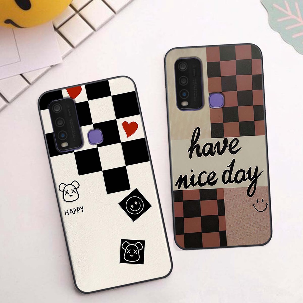 Ốp Vivo Y30 / Y50 caro trái tim cá tính, thời trang siêu đẹp, siêu phong cách