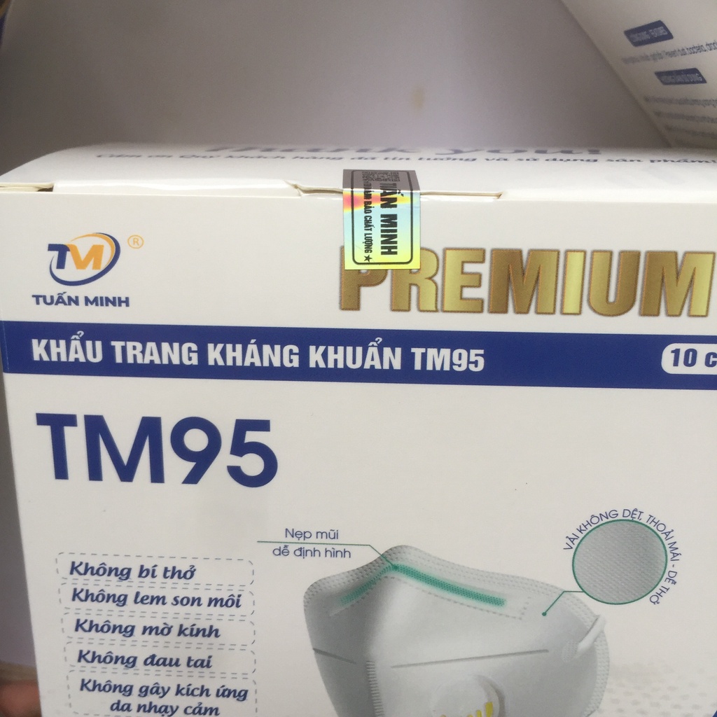 [COMBO 5 HỘP] KHẨU TRANG Y TẾ N95 (KHÔNG VAN) CAO CẤP TUẤN MINH HÀNG CHÍNH HÃNG LỌC 95% VI KHUẨN, CHỐNG NƯỚC