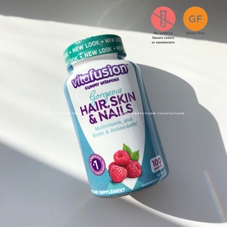   Bill Mỹ  Kẹo Giúp Đẹp Da Mọc Tóc Chắc Móng Vitafusion Hair,Skin,Nails - 100 viên 