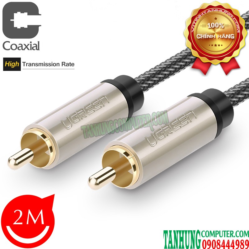 Cáp Âm Thanh Số Coaxial (2 đầu hoa sen) Cao Cấp Ugreen 20738 20739 20741 20742 20743