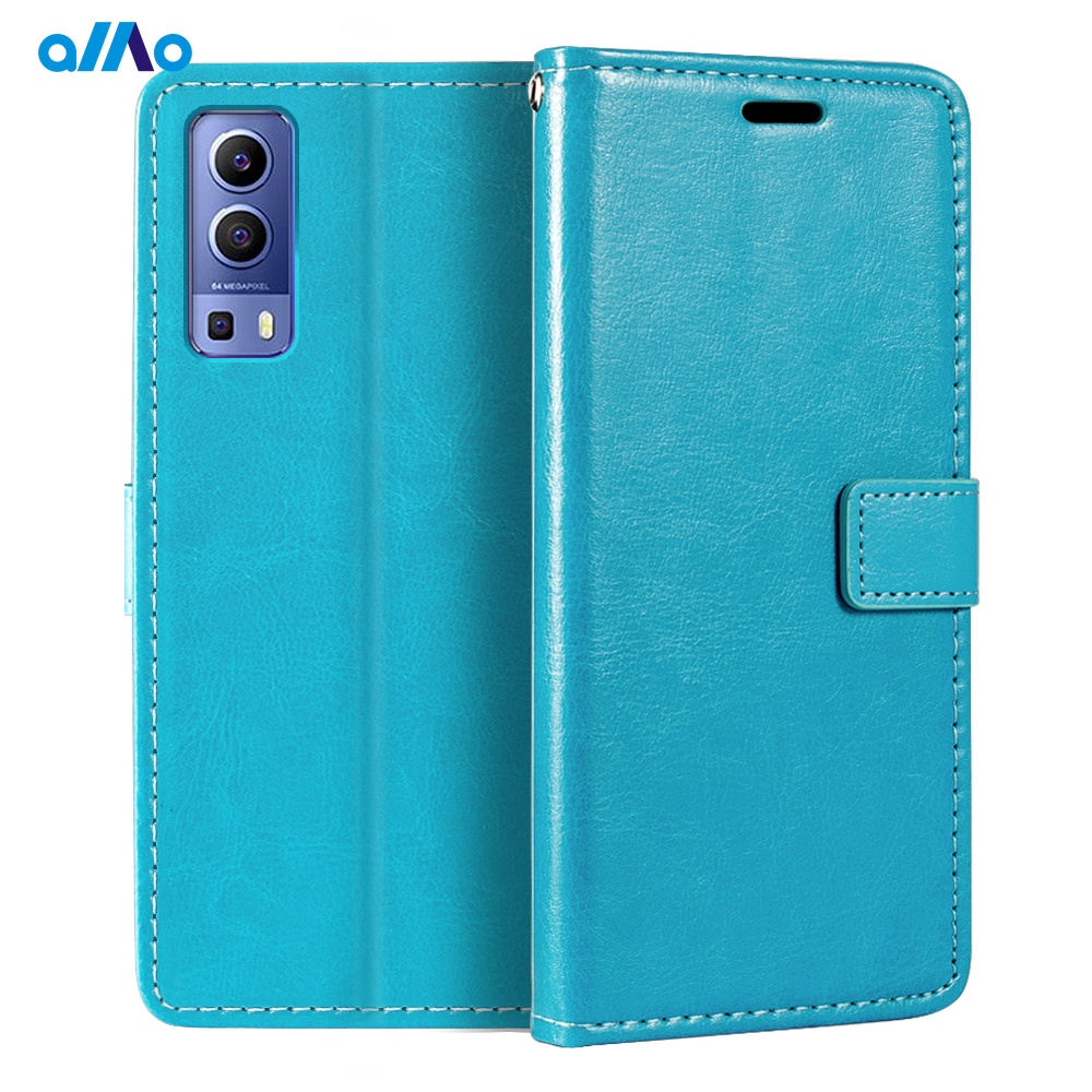 Bao da điện thoại PU kiểu ví thẻ gập từ tính có giá đỡ cho vivo y21 Y73 2021 Y72 5g Y20S G Iqoo Z3 5g