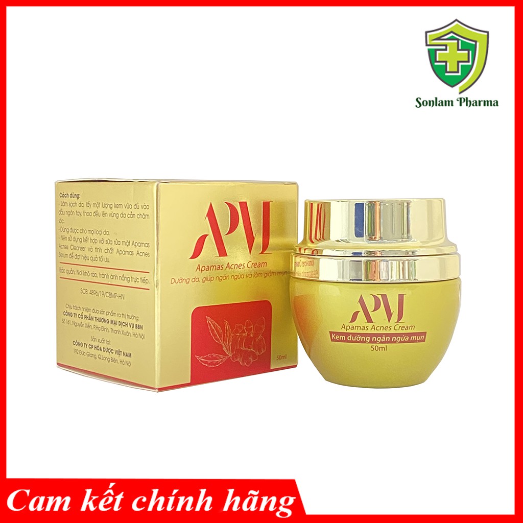 Kem dưỡng da Apamas Acnes Cream giúp ngăn ngừa và làm giảm mụn mờ thâm nám