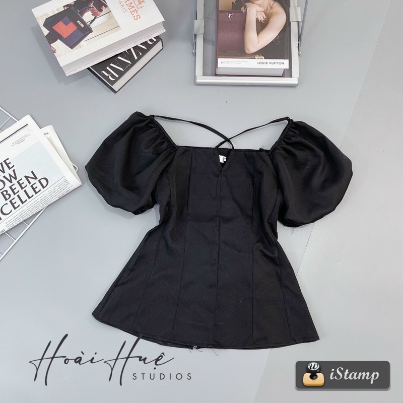 [Mã SKAMFSW175 giảm 10K đơn 50K] Áo buộc dây tay phồng viền ren nữ tính có size chất dày CÓ SẴN | BigBuy360 - bigbuy360.vn