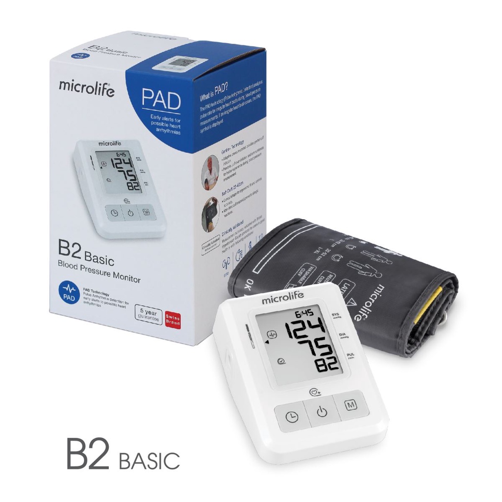 Máy đo huyết áp MICROLIFE BP B2 Basic thế hệ mới cho độ chính xác cao, dễ sử dụng