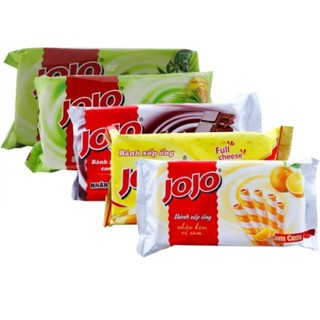Bánh xốp ống JOJO vị cam / lá dứa / matcha/ vị phô mai/ sô co la 125g