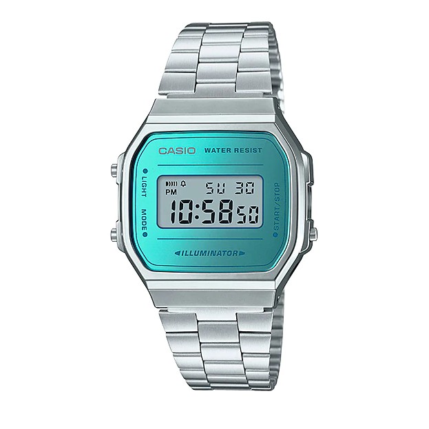 ĐỒNG HỒ KIM - ĐIỆN TỬ NAM DÂY DA CASIO A168WEM-2[HÀNG CHÍNH HÃNG]