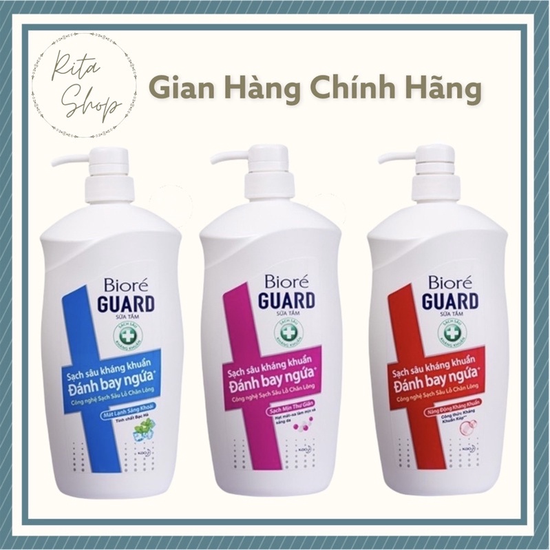 Sữa tắm Biore Guard mát lạnh kháng khuẩn, sạch mịn 800g