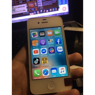 Điện thoại iphone 4s quốc tế lắp được sim chơi Zalo fb mess, nghe gọi ok - tặng kèm cáp sạc