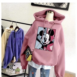 Áo nỉ có mũ mickey