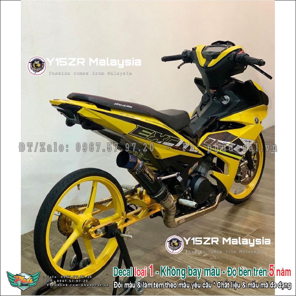 Tem rời Exciter 150 Vàng đen mẫu Copy zin (B)