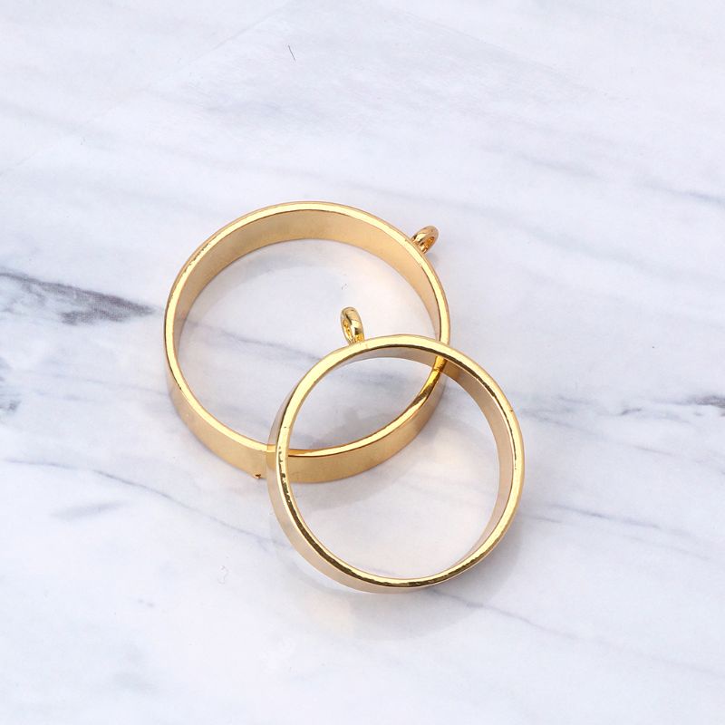 Set 5 Mặt Dây Chuyền Tròn Trong Suốt Làm Trang Sức DIY