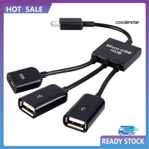 Cáp chuyển đổi 3 trong 1 Micro USB HUB OTG sang USB 2.0 cho Samsung