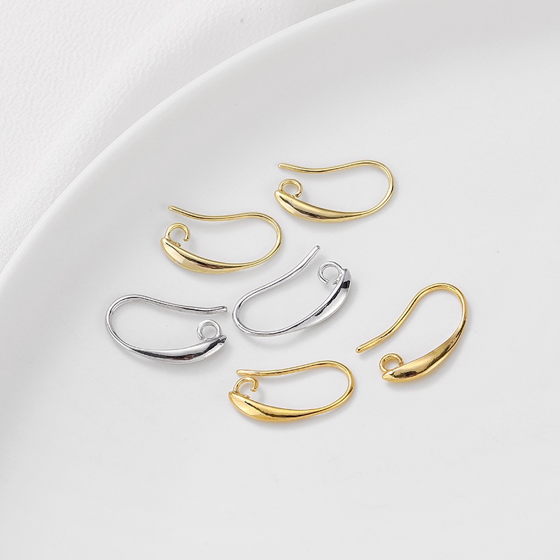 Một Cặp Khuyên Tai Móc diy Chữ U Bằng Đồng 14K Màu Vàng Kim Trang Sức Khuyên Tai Thủ Công