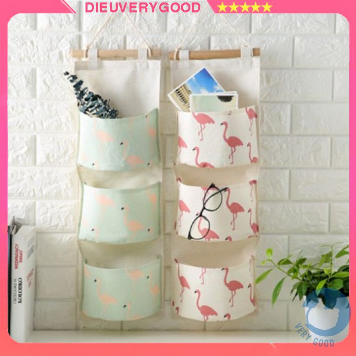 Túi treo tường bằng vải treo đồ,trang trí nhà cửa chất không thấm nước đựng đồ tiện dụng 2355 diệu shop
