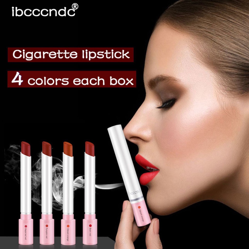 Ibcccnc Cigarette Cigarette Lipstick 4 Color Set Velvet Tobacco Matte Lipstick