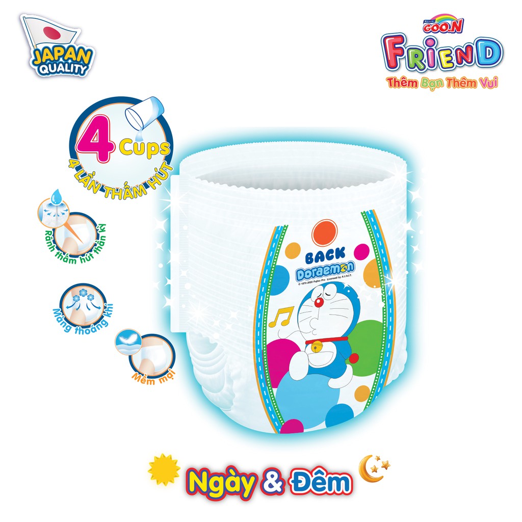 Tã quần Goon Friend Doremon mới gói cực đại XXXL22 (18kg ~ 30kg) (Form tã ôm)