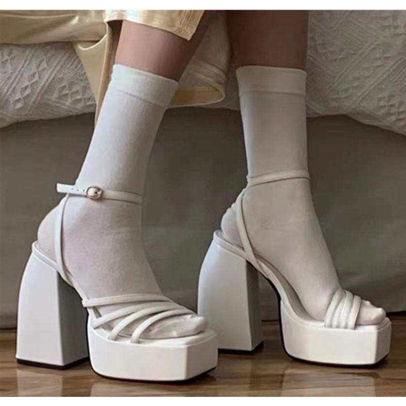 Giày Cao Gót Chống Thấm Nước Phong Cách Âu Mỹ Thời Trang 2022 Cho Nữ