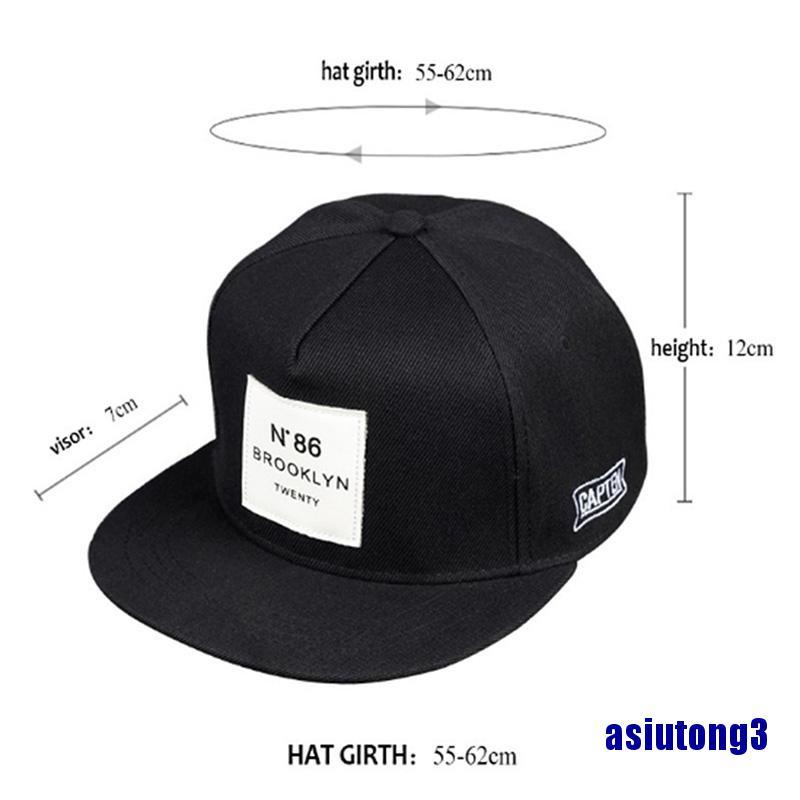 Nón lưỡi trai màu trơn in chữ BROOKLYN phong cách hip hop cho nam nữ
