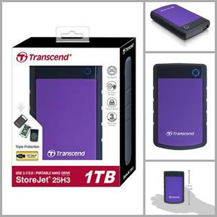 Ổ Cứng Di Động Transcend StoreJet 1TB USB 3.0/3.1 - TS1TSJ25 - Hàng Chính Hãng