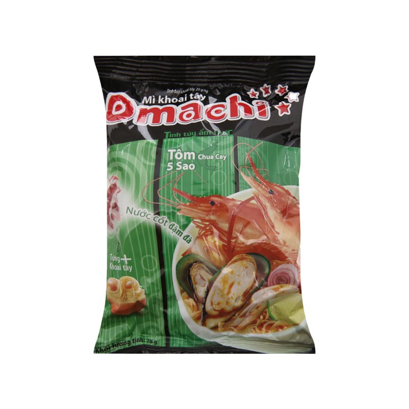 COMBO 10 GÓI MÌ OMACHI TÔM CHUA CAY/ XỐT BÒ HẦM/ SƯỜN HẦM NGŨ QUẢ 78G