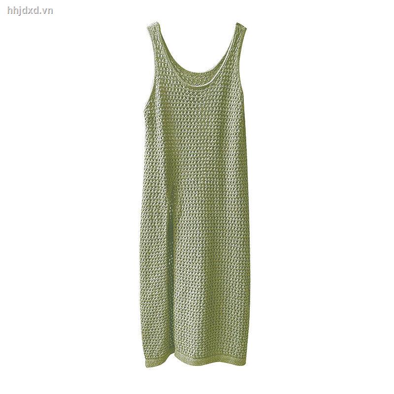 Đầm Dệt Kim Hai Dây Phong Cách Xuân Hè Hàn Quốc 2022 Cho Nữ