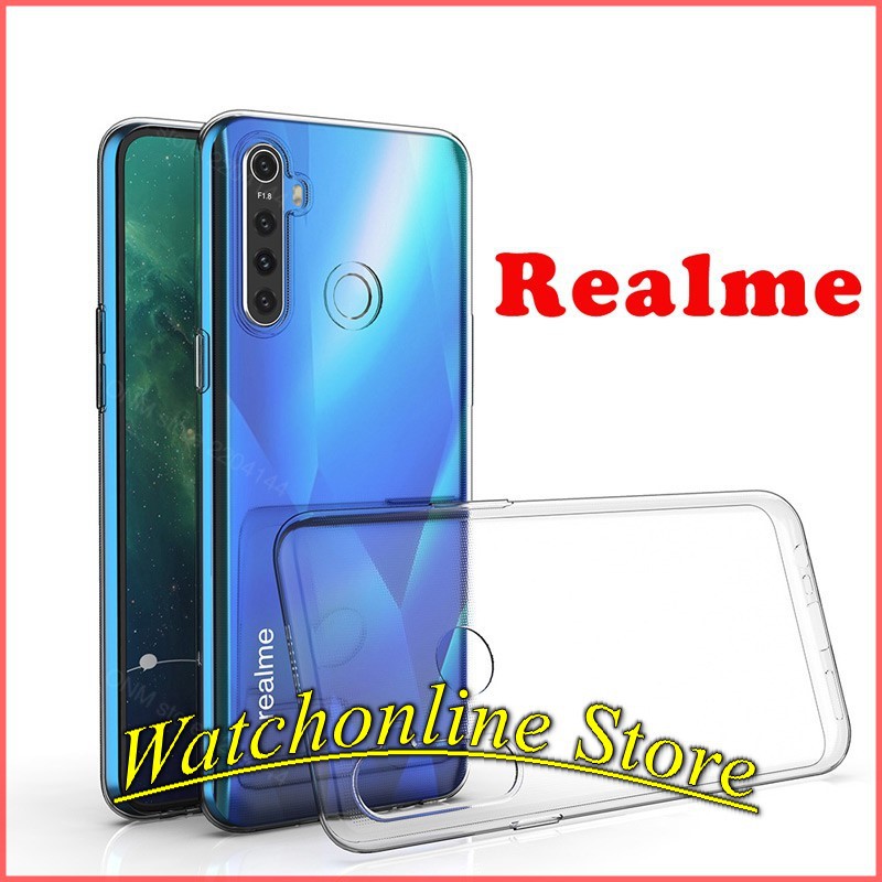 Ốp silicon Realme 5 pro / Relame Q / Realme 5 / Realme 5i / Relame C3 / trong suốt