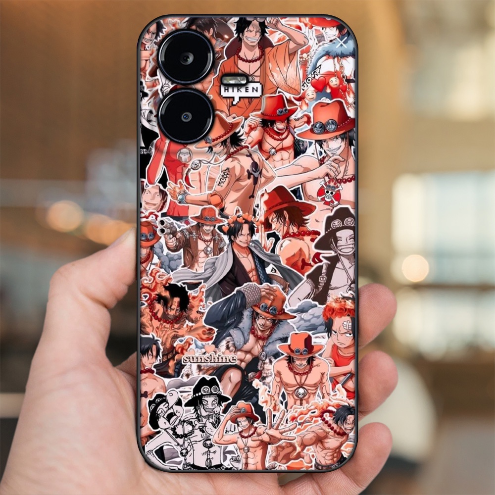 Ốp lưng Vivo Y22s viền đen in hình Ace One Piece