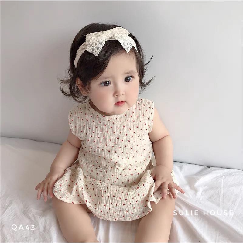 Bộ quần áo 2 chi tiết thô đũi hoa nhí - QA43