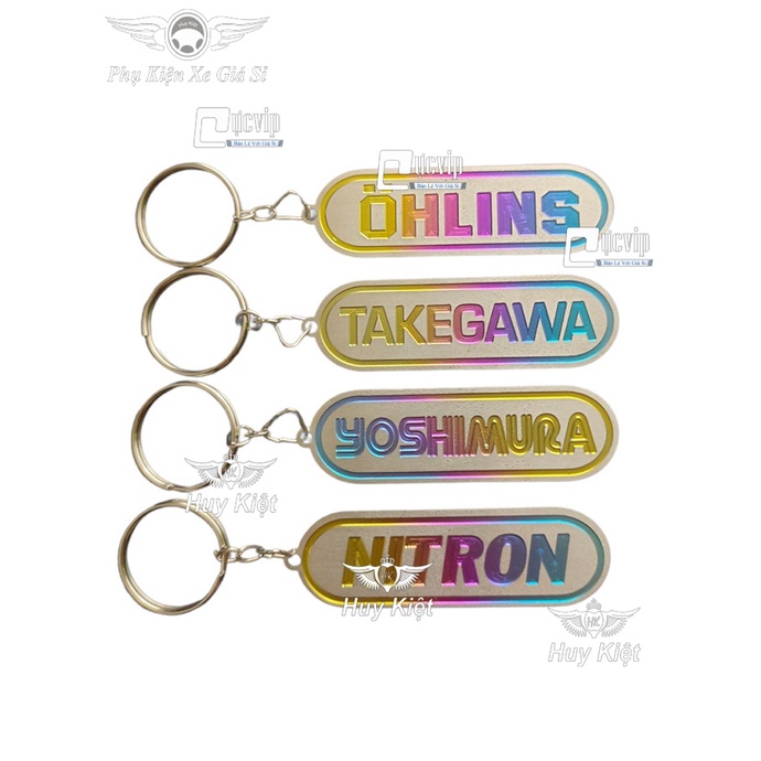 Móc Khóa Titan Logo Ohlins, Takegawa, Yoshimura, Nitron MS4349