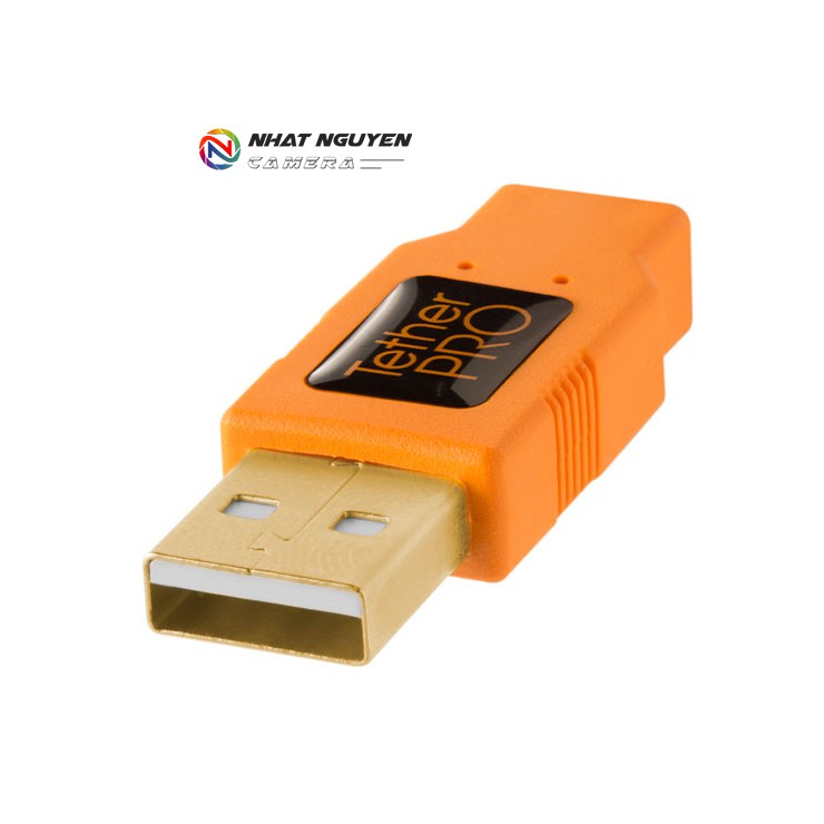 Dây Tether Tools - Cáp TetherPro USB 2.0 to Micro B 5 pin - Dài 4.6m - Màu Cam