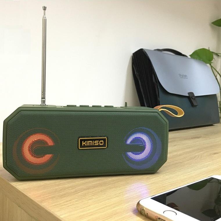 XịnRẻ Loa Bluetooth Nghe Nhạc Đài FM Kimiso-221 Kết Nối Cùng Lúc 2 Loa - Bass Siêu Trầm (Giao Màu Ngẫu Nhiên)