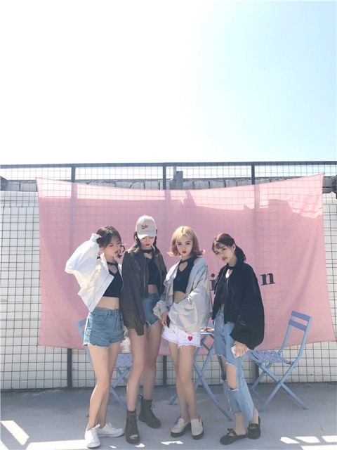 Áo khoác boomber croptop