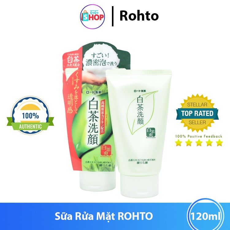 Sữa Rửa Mặt Trà Xanh Rohto Shirochasou Nhật Bản