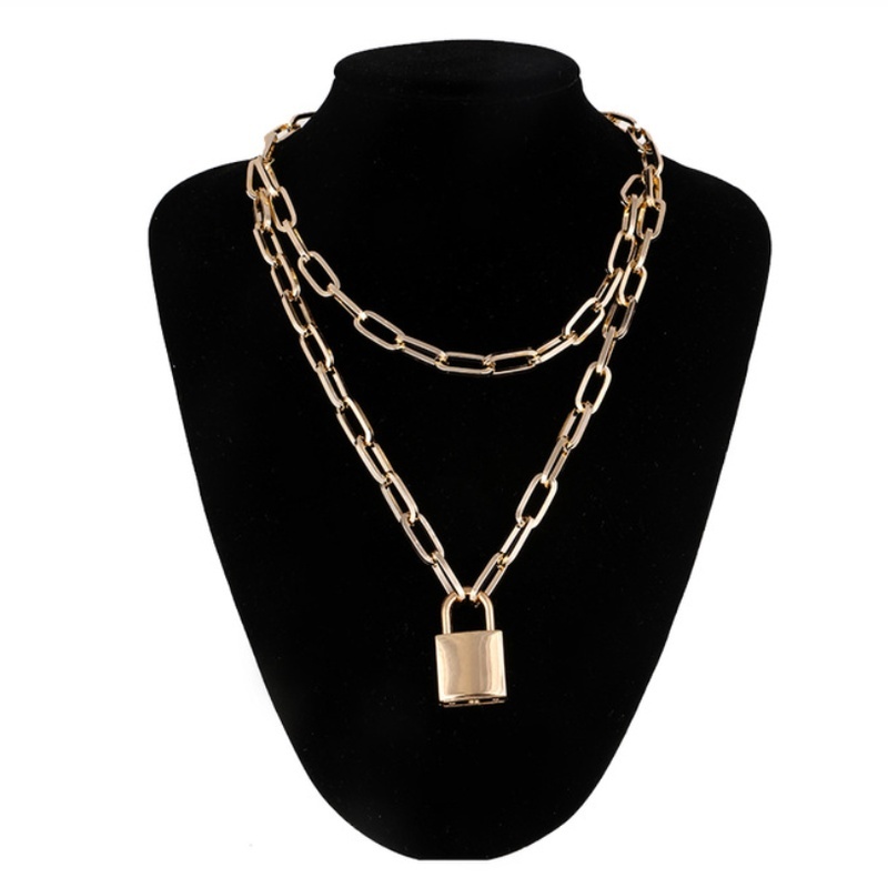 Vòng cổ bạc 90s hai lớp theo phong cách gothic cá tính