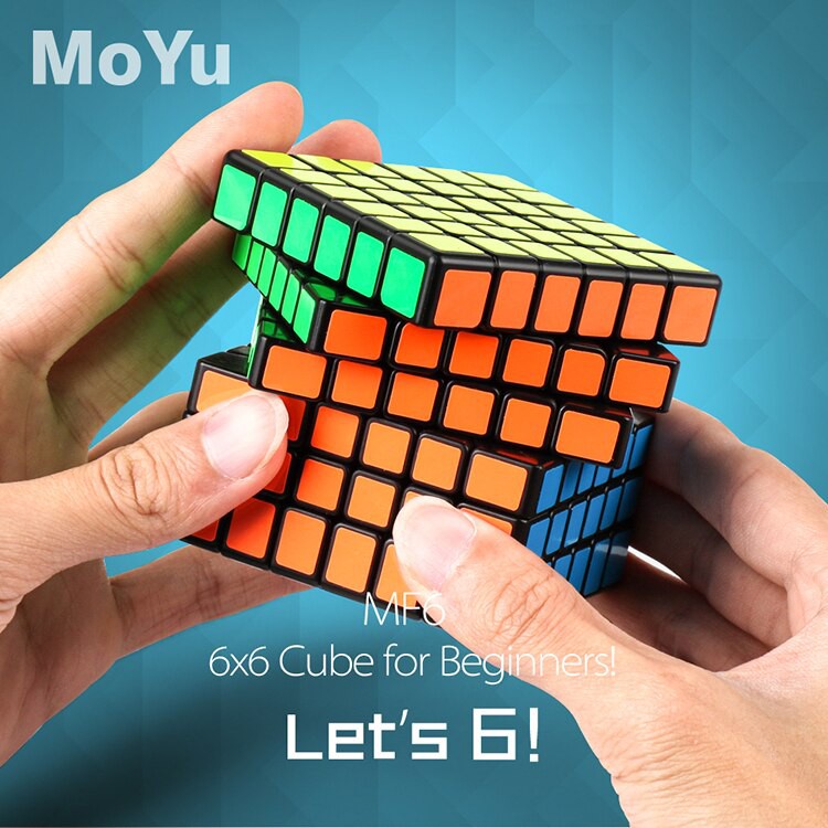 Đồ Chơi Rubik 6x6 Qiyi Moyu 6x6x6 Meilong Sticker - Giúp Phát Triển Siêu Trí Não Xoay Mượt Viền Đen