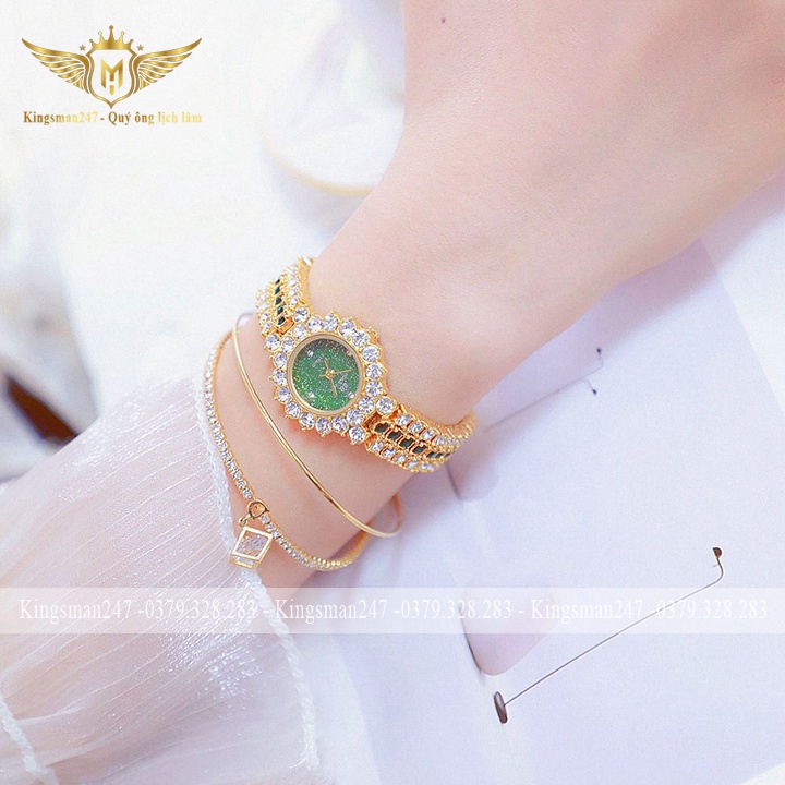 Đồng hồ nữ chính hãng Bee Sister đính đá đẹp cao cấp, mặt tròn nhỏ xinh xắn, thời trang hiện đại [Tặng bông tai] | BigBuy360 - bigbuy360.vn