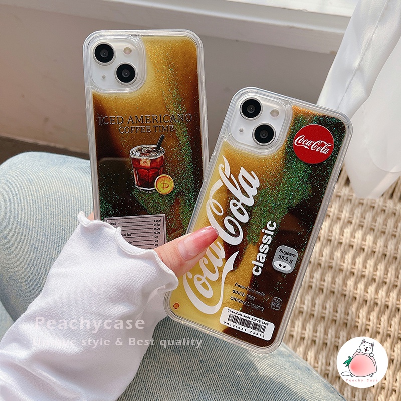 Ốp Điện Thoại Bằng Acrylic Cứng Phối Kim Tuyến Chảy Cho iPhone 14 13 12 Pro Max 11 Xr 7 8 Plus 6 Xs X Xsmax