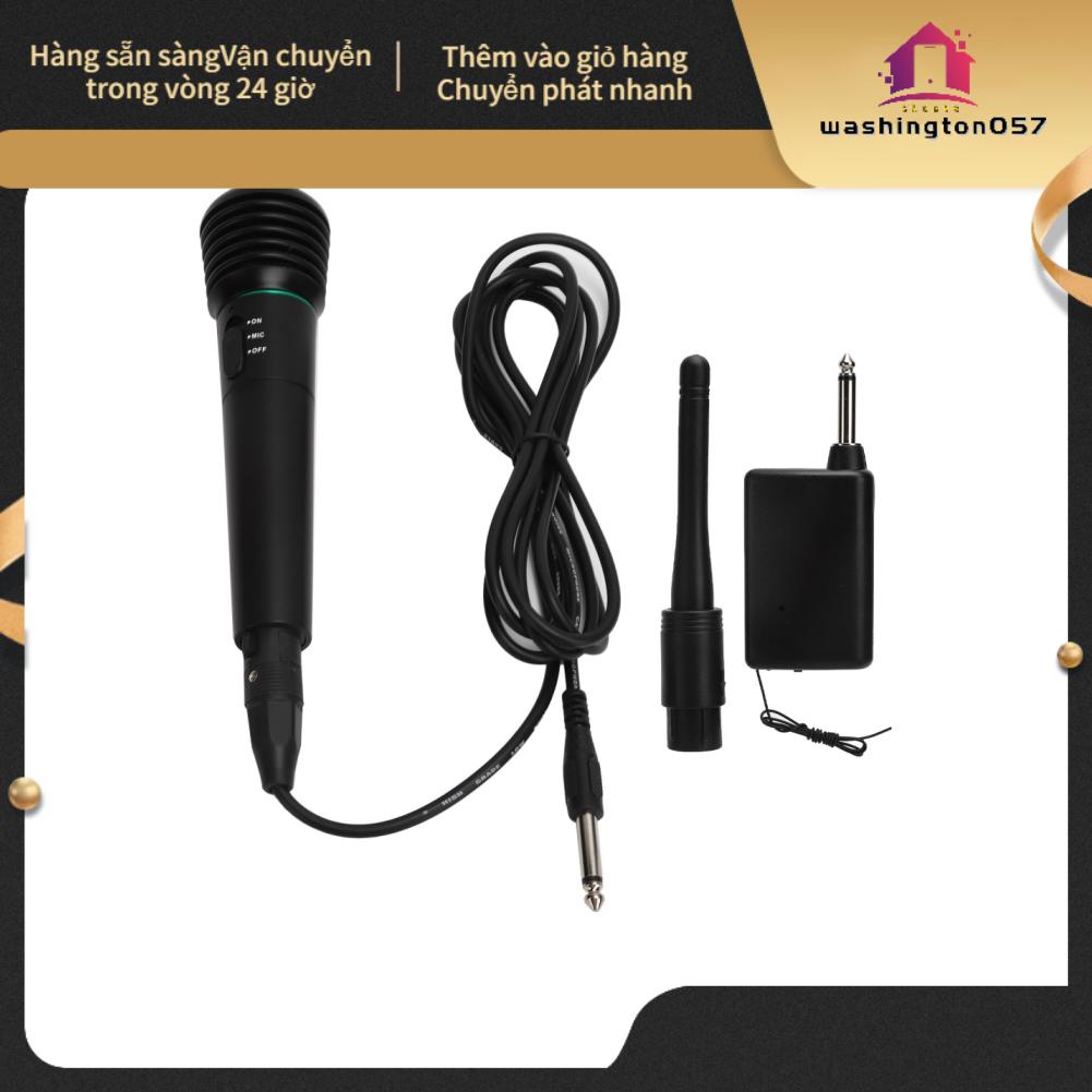 Washington057 Handheld Dynamic Microphone Wired and Wireless 2‑in‑1 Karaoke for Sing Home