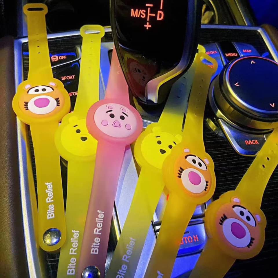 Vòng tay- Đồng hồ Cute đuổi muỗi cho bé bằng silicon có dạ quang đảm bảo bé mê ly
