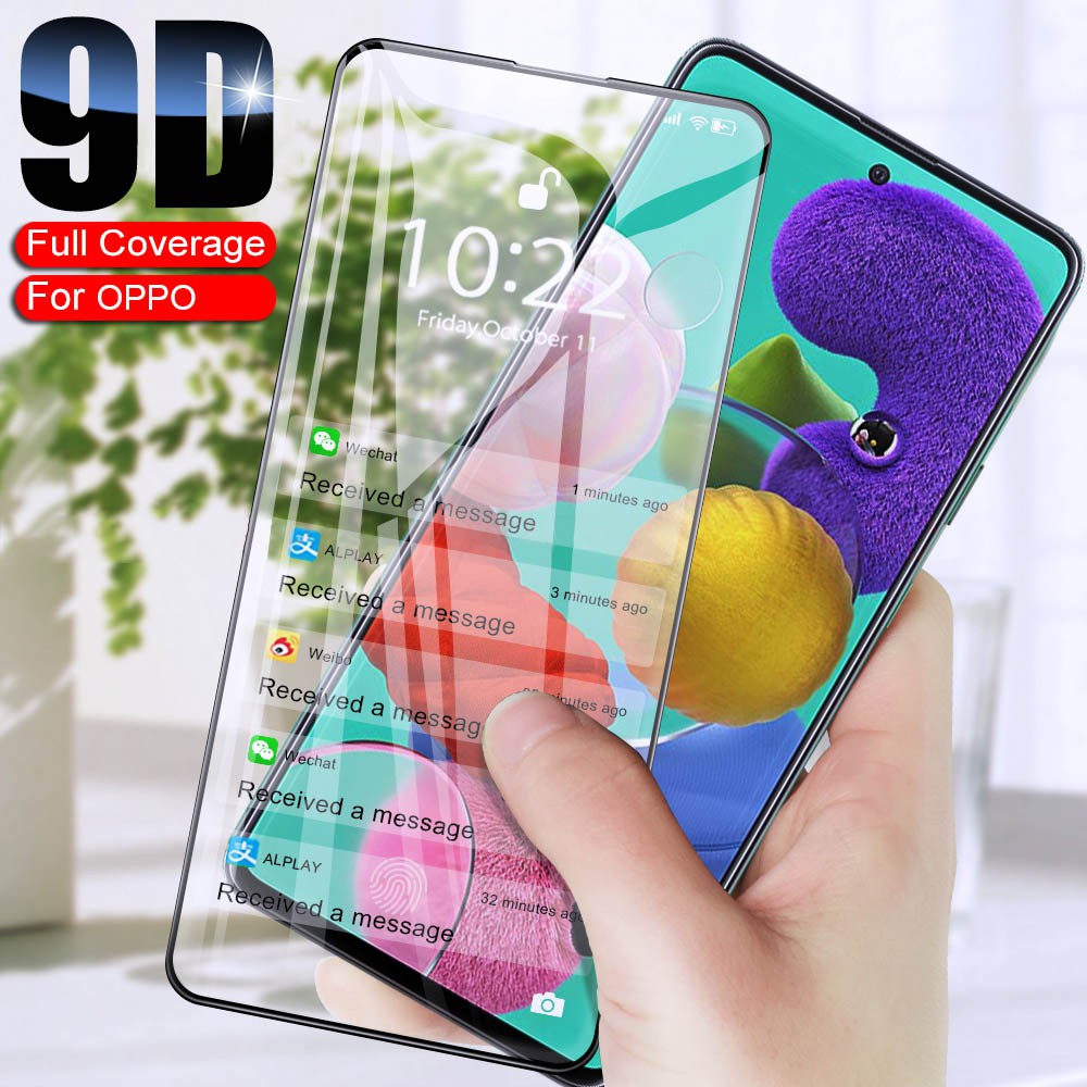 Tempered Glass Film OPPO A9 A5 2020 A12 A52 A72 A12E A12S A53 Full Screen Protector A15 A83 A1 A93 A92S A71 F9 A11X A91 K7 Glass