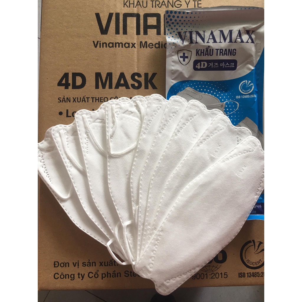 COMBO 5Túi khẩu trang KF94 VINAMAX 4D Hàn Quốc(Túi 10 cái)
