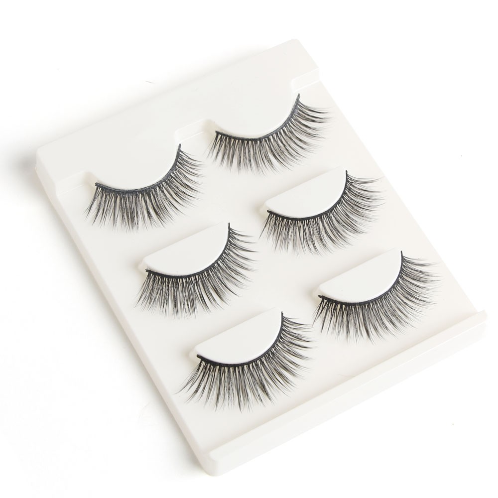 Set 3 cặp lông mi giả MAGEFY thủ công 3D mềm sợi tơ và có độ cong sẵn giúp trông tự nhiên