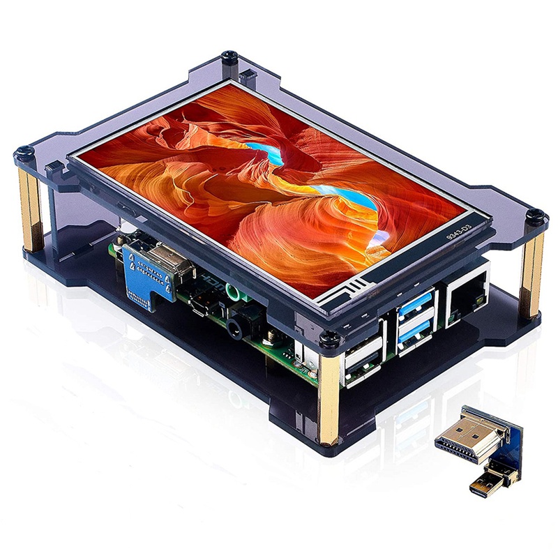 for Raspberry Pi 4 Touchscreen with Case & Fan, 4 Inch IPS Press Screen LCD Display, with Press Pen | BigBuy360 - bigbuy360.vn