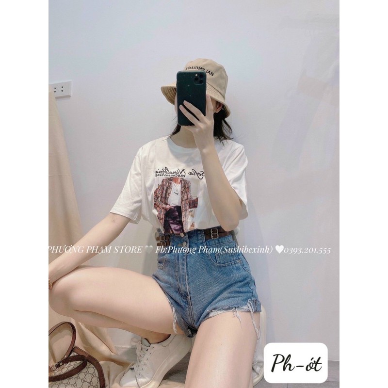 áo phông hình đính đá hàng chuẩn wendi QC