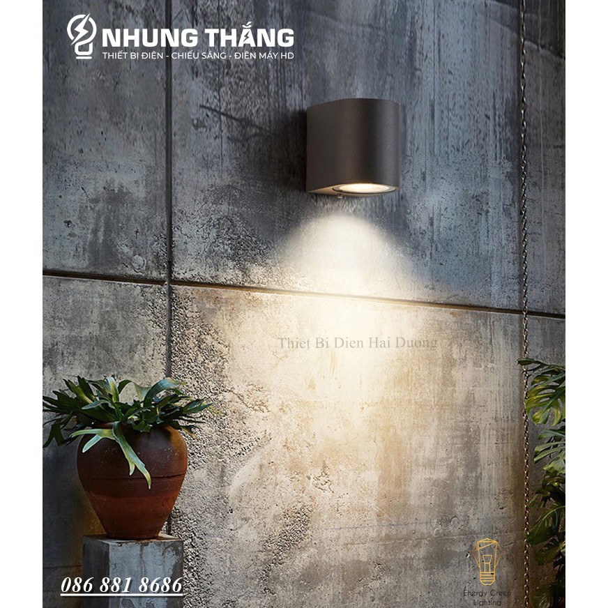 Đèn Gắn Tường Trang Trí Decor Ngoài Trời ,Trong Nhà DT-1877 Tròn, DT-1840 Vuông - Led Siêu Sáng 5w - Chống Nước IP 65