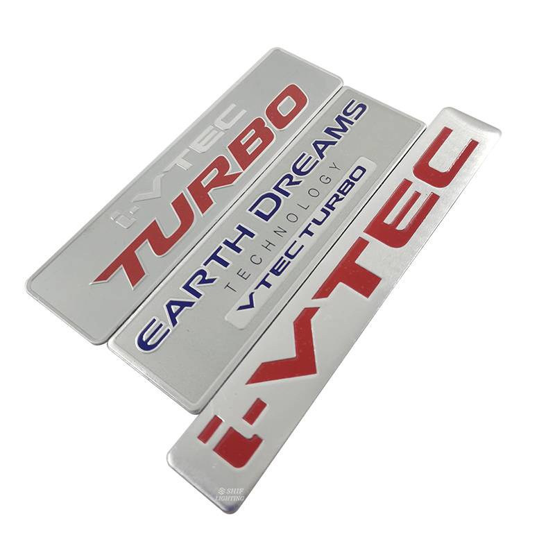 Miếng dán trang trí đuôi xe hơi Honda Ivtec Vtec Turbo Earth Dreams bằng nhôm độc đáo