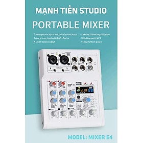 Combo thu âm, livestream Micro AQTA ALC 249 Mixer E4 - Kèm full phụ kiện kẹp micro, màng lọc, tai nghe, dây live chế....